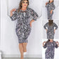 Women's Casual Fashion Printed Midi Dress
