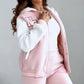 Women’s Patchwork Button Down Varsity Sweatsuits