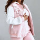Women’s Patchwork Button Down Varsity Sweatsuits
