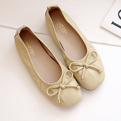 Women's Shallow Flat Bow-Knot Slip-On Shoes