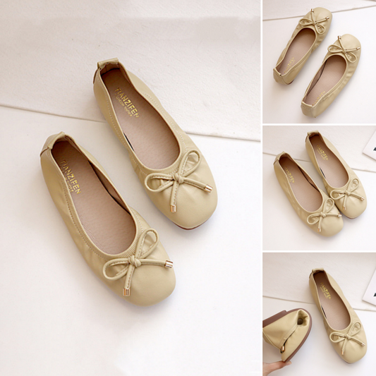 Women's Shallow Flat Bow-Knot Slip-On Shoes