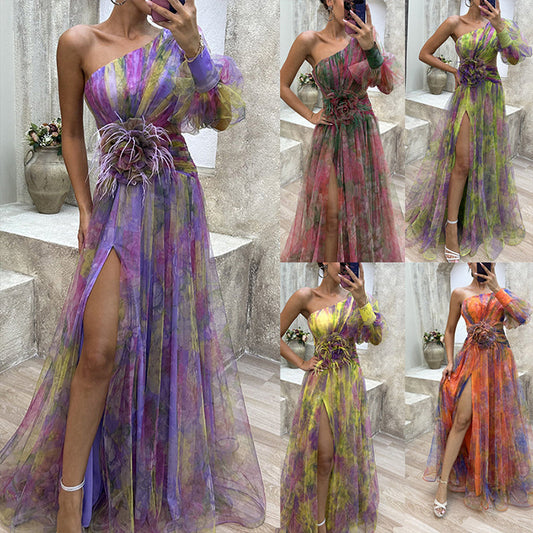 Women's Tulle Irregular Gown Dresses