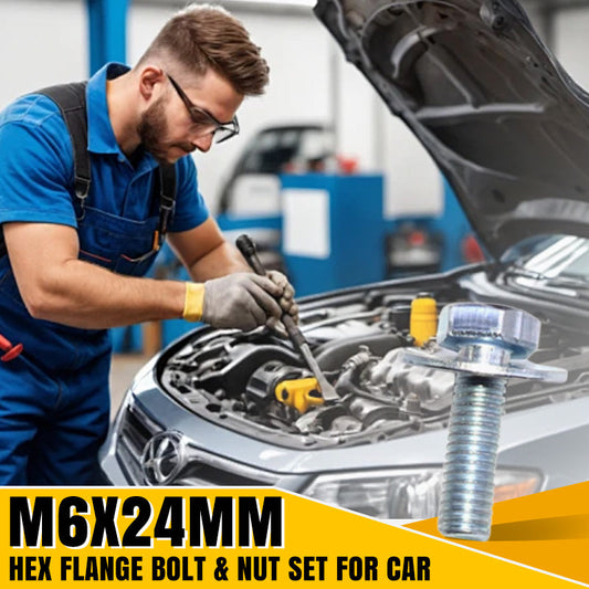 M6x24mm Hex Flange Bolt & Nut Set for Car