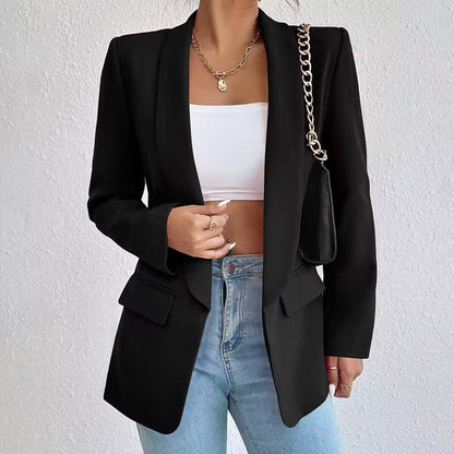 Women's Solid Color Suit Jacket