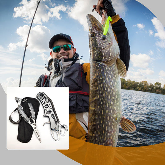 Portable Fishing Pliers and Fish Lip Gripper Set