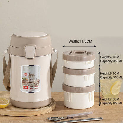Large Capacity Lunch Box with Insulated Bag