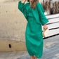 Women’s 2-Piece Oversized Shirt & Midi Skirt Set with Belt