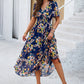 Women's Casual V-Neck Floral Print Dress