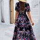 Women's Casual V-Neck Floral Print Dress