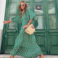 🎊Big price reduction🎊2025 Popular Women's Elegant Puff Sleeve Floral Boho Maxi Dress