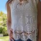 Women's Crochet Sleeveless Cover Up Long Vest