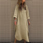 Women’s Casual Solid Color Long Sleeve Dress with Pockets