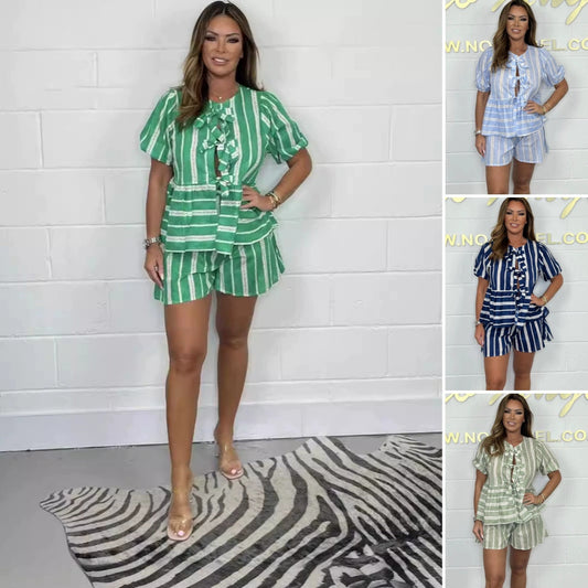 Summer 2-Piece Set - Top + Shorts