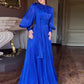 Women's Elegant Lantern Long-Sleeve Maxi Dress