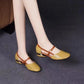 Women's Closed-Toe Low Heel Sandals with Soft Sole