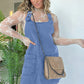 Women's Washed Denim Sleeveless Overall Dress