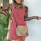 Women's Washed Denim Sleeveless Overall Dress