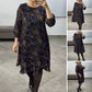 Women’s Elegant Bohemian Paisley Chiffon Midi Dress