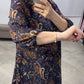 Women’s Elegant Bohemian Paisley Chiffon Midi Dress