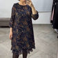 Women’s Elegant Bohemian Paisley Chiffon Midi Dress