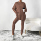 Women's Cozy Hooded Top & Leggings Two-Piece Set