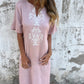 Women's Printed Casual V-Neck Short Sleeve Dresses