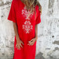 Women's Printed Casual V-Neck Short Sleeve Dresses