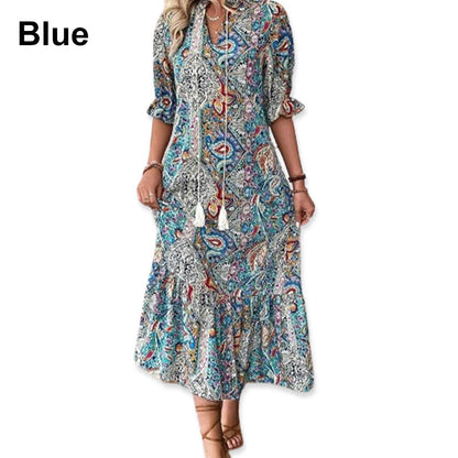 Women's Summer V-Neck Floral Dress