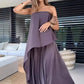 Sexy Strapless Asymmetrical Hem Dress