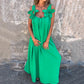 Women’s Elegant Floral Strap Maxi Dress