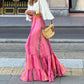 Summer Vacation Printed Half Long Skirt