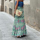 Summer Vacation Printed Half Long Skirt