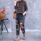 Relaxed-Fit Retro Embroidered Harem Pants