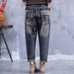 Relaxed-Fit Retro Embroidered Harem Pants
