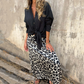 Women's Stylish Leopard Print Long Skirt