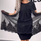 Women's Black Printed Cotton Dress