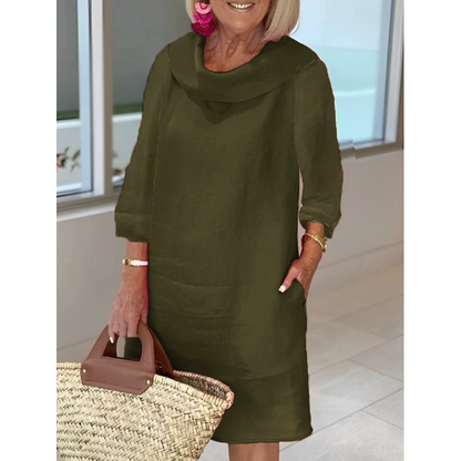 Women's Cotton Linen Shift Dress