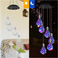 Colorful LED Solar-Powered Light Bulb Wind Chimes