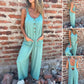 🔥HOT SALE 49% OFF🔥Women's Buttoned Casual Versatile Loose Jumpsuit