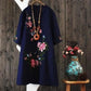 Women's V-Neck Floral Print Loose Dress