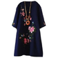 Women's V-Neck Floral Print Loose Dress