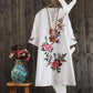 Women's V-Neck Floral Print Loose Dress