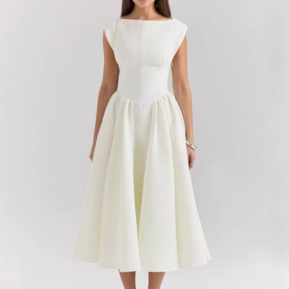 🤍Rein und elegant wie ein Engel🪽💞Elegantes Midikleid mit fließendem Korsett💞