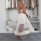 Women's Mesh Patchwork Strapless Dress