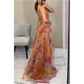 Mesh Printed Camisole Dress For Women