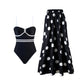 Women's Sexy One Piece Swimsuits & Skirts Set