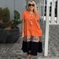 Women’s Color Block Short Sleeve Long Dress