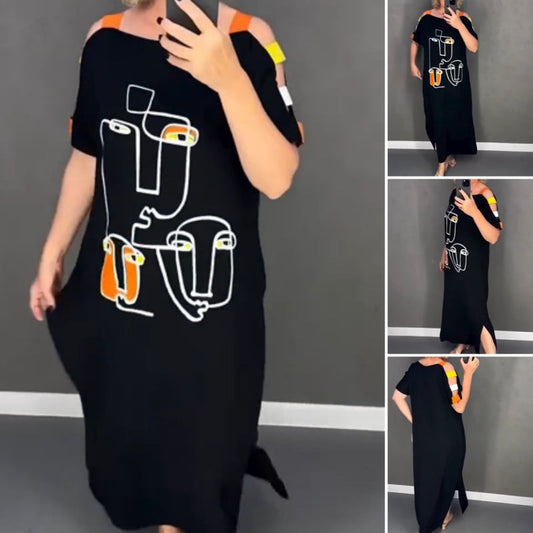 Women's Fashion Printed Short Sleeve Dress