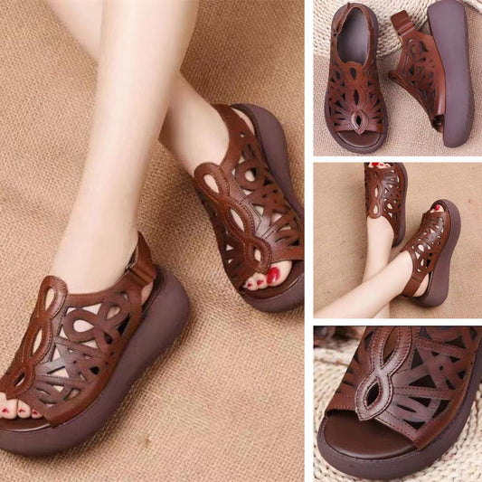 Women's Retro Casual Lightweight Cutout Sandals