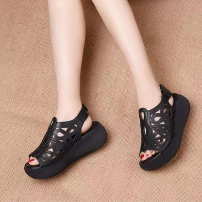 Women's Retro Casual Lightweight Cutout Sandals